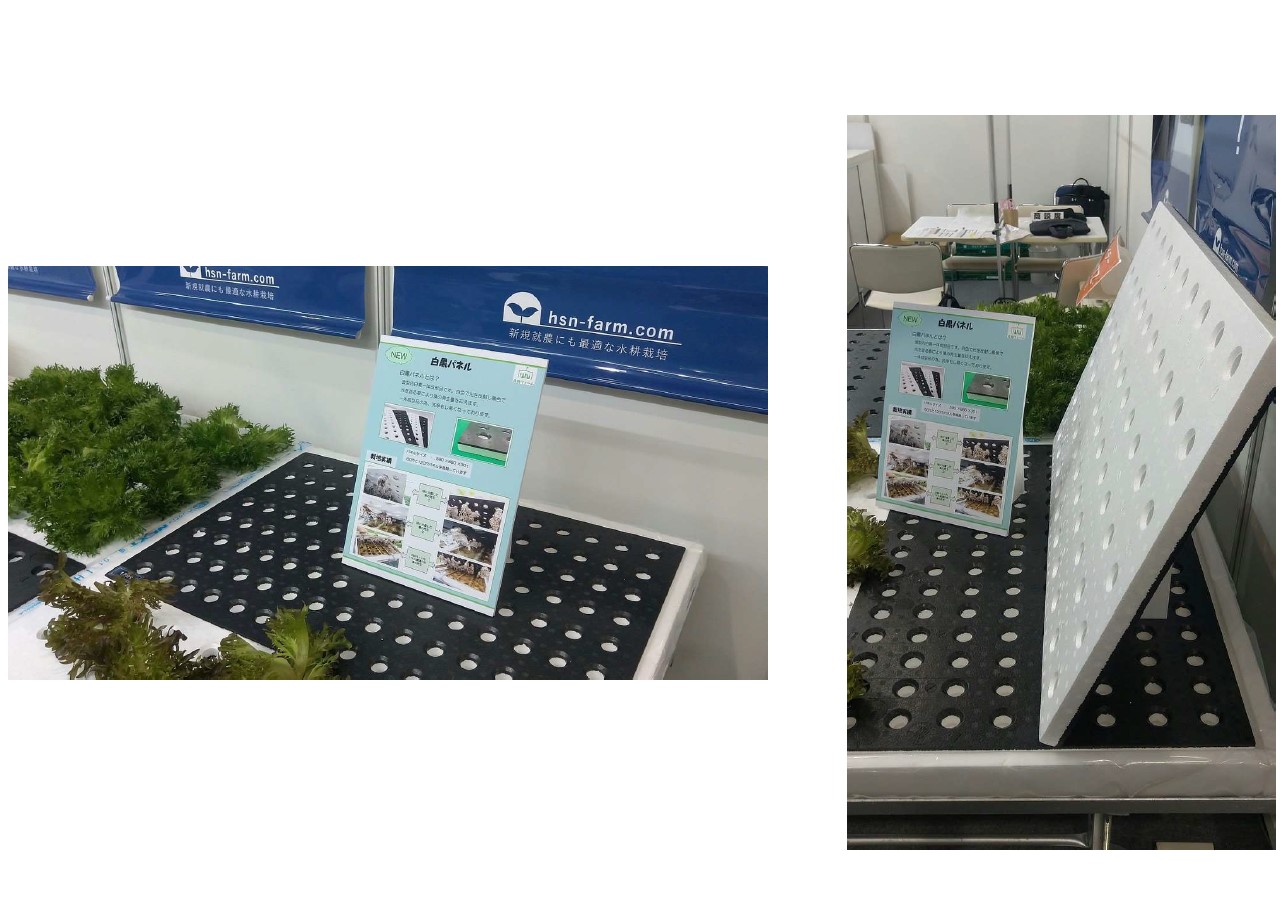 第４回関西農業week　白黒水耕用パネルの展示